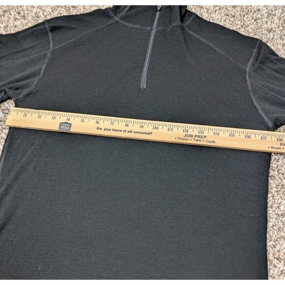 Ibex 1/4 Zip Pullover Mens XL Black Base Layer 100% New Zealand Merino Wool - Picture 4 of 5